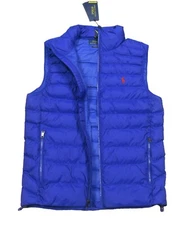 Polo Ralph Lauren Men's Blue Water Repellent Packable Performance Puffer Vest