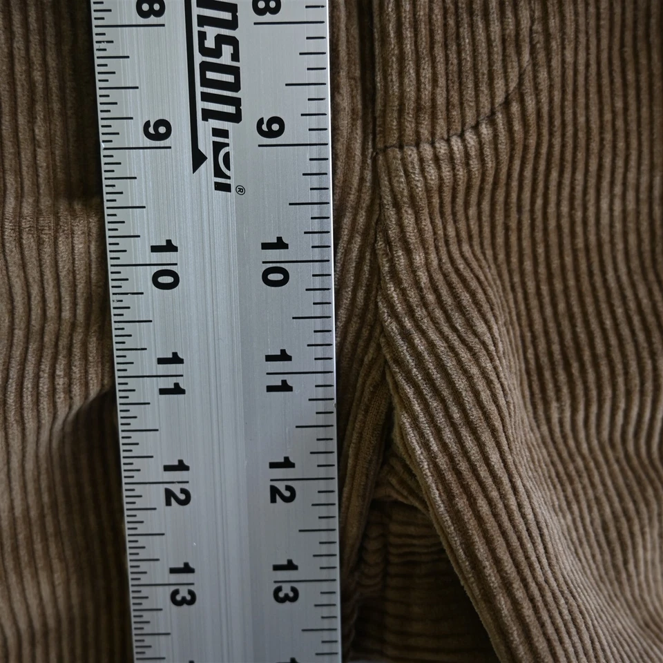 Pantalones plisados de pana resistentes al color ancho marrón tostado Jos A Bank 33x29 para hombre Foto 3 de 4