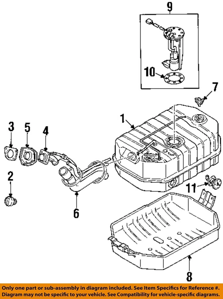 Used Fuel Pump fits: 2002 Isuzu TROOPER Pump Only 3.5L 6 cylinder Grade A Foto 3 de 4