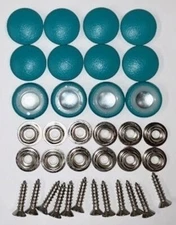 12 Dura Snap Upholstery Buttons Aqua Choice Of Size And Screws