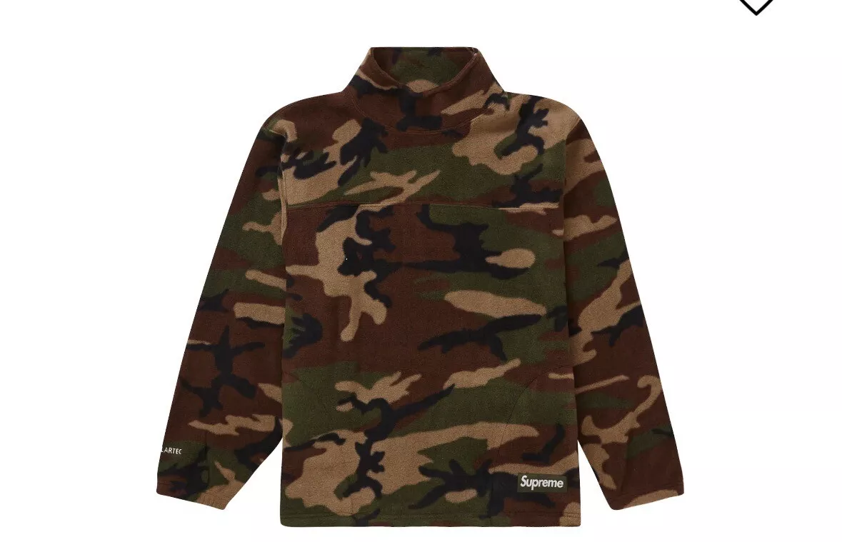 Pull camouflage à manches longues en polaire Supreme Polartec taille M