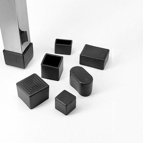 Oval Square Furniture Table Chair Leg End Caps Covers Floor Feet Protectors Pad - Picture 4 of 36