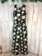 Pants Set Size 14 GIRLS Derek Heart Girls Black Floral 2 Piece Set Capri Length