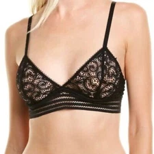 Else Lingerie Paisley Bralette, Black (32D)