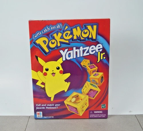 Vintage Pokemon Yahtzee Jr. Board Game Milton Bradley 1999 Board Game SEALED