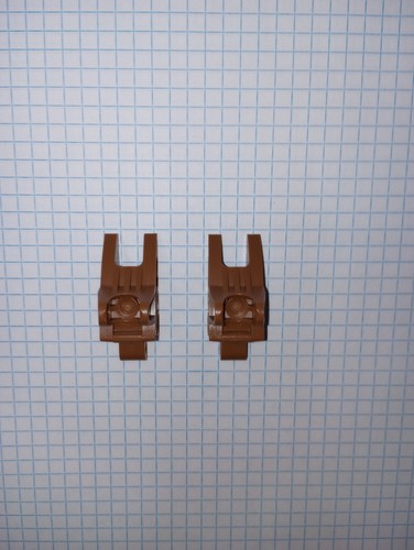 2 Bionicle Lego 41668 in Brown Foot Feet with Ball Joint Socket Lego IRL WYSIWYG - Picture 12 of 12