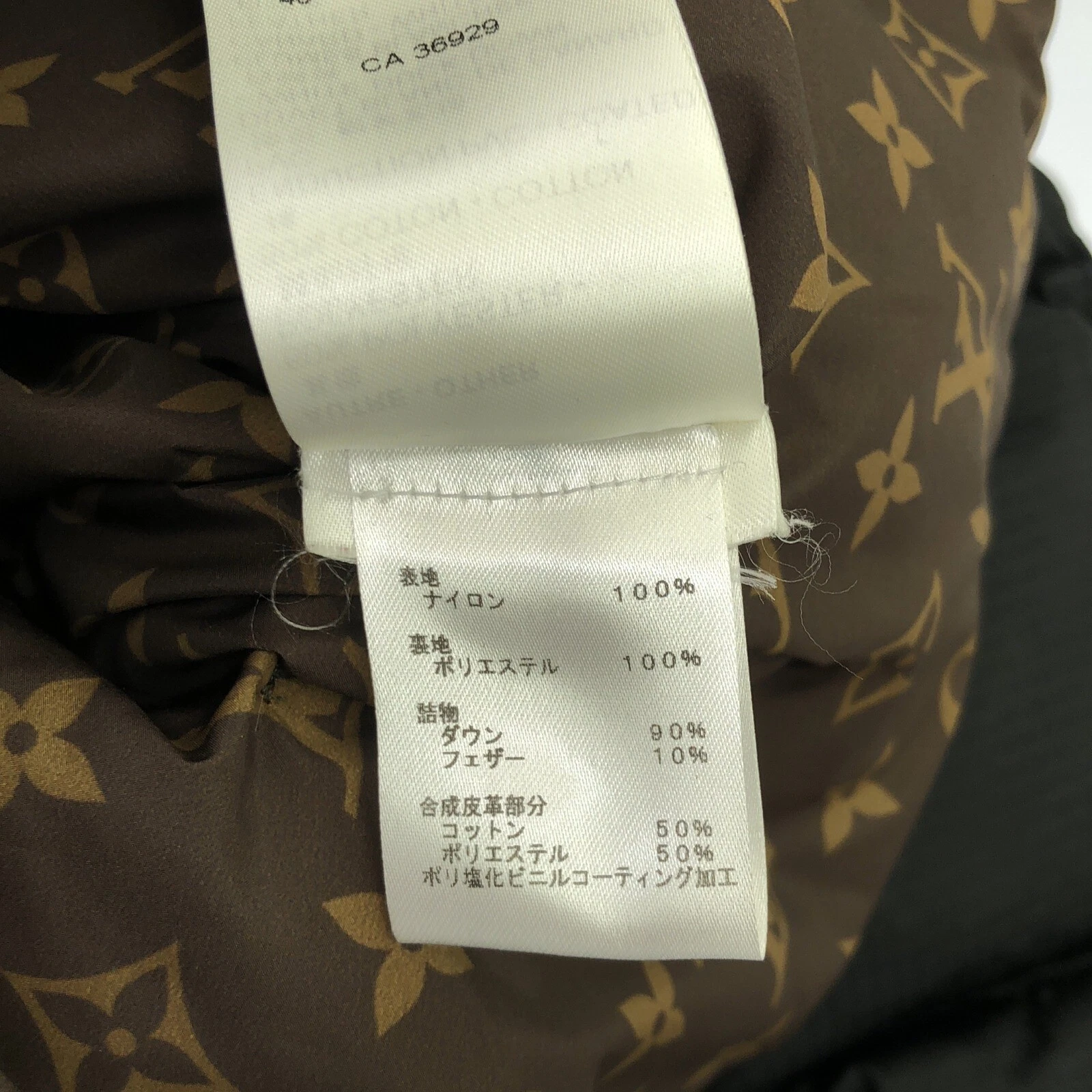 LOUIS VUITTON（LV） Giacca LOUIS VUITTON nylon 1AAIJF RW231W nera usata uomo taglia 34 monogram