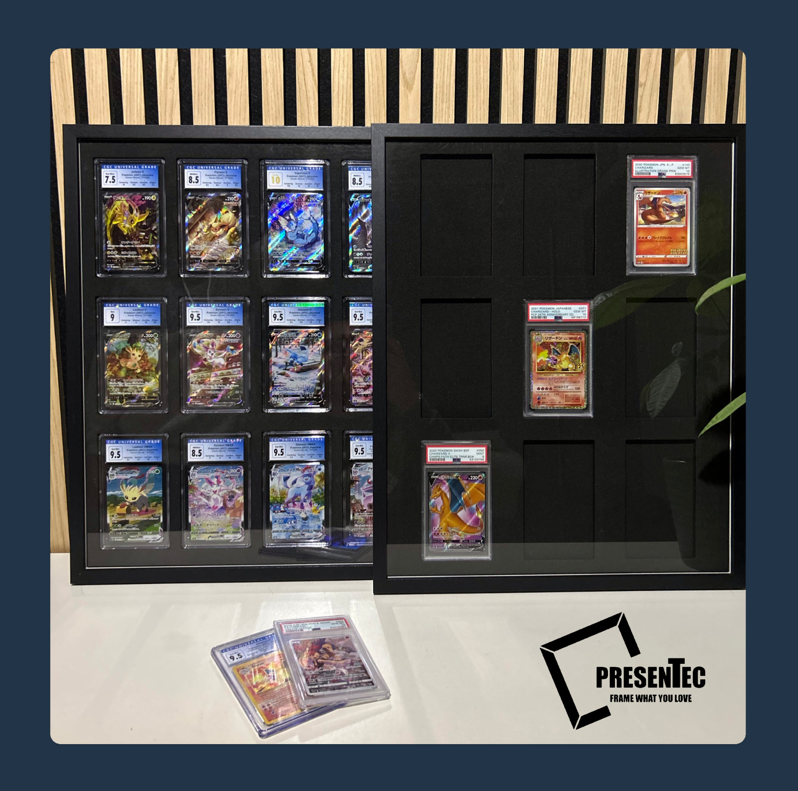 Cornice PSA CGC carte Pokemon case display carte collezionabili per un massimo di 12 carte di classificazione