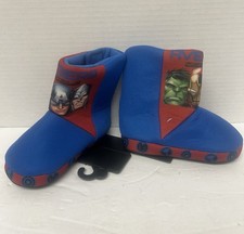 MARVEL AVENGERS ASSEMBLE TODDLER PLUSH BOOTIE SLIPPERS, SIZE 14/15 NEW WITH TAGS