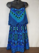 Express Women's Size Large Dress Sleeveless Elastic Waistline Midi Flowy Boho