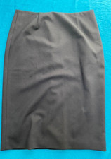 Worth New York Made in USA Back Zip Black Pencil Skirt 32x26 Knee Length Size 8