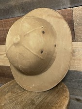 Vintage Military Safari Pith Sun Rigid Helmet Hat Lightweight