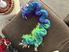 Folkmanis Retired Blue Green Dragon Duo 36  Hand Puppet Plush W Tags