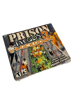 Prison Tycoon 3: Lockdown - Windows PC Rare Slip Cover New !!