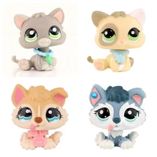 Random 1Pc Mini Pet Shop LPS Little Baby Dog or Kitten Necklace Kid Gift Girl
