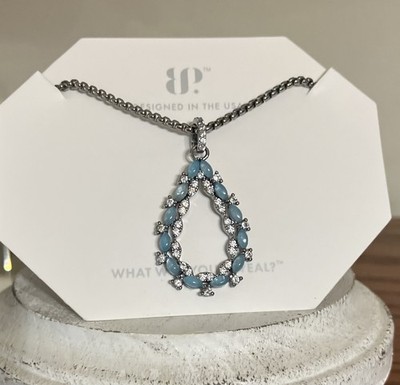Bomb Party  Laurel Drop  OG Necklace Genuine Amazonite On Hematite NK98816