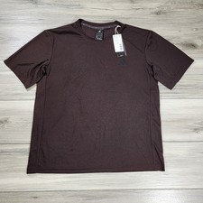 Adidas Training T-Shirt Men's Medium Brown Base Short Sleeve New