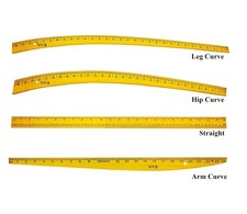 Tailoring Wooden Scale Set 4pcs Hip Leg Arm Curve & Straight Ruler