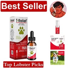 T-Relief Pet Pain Relief Drops Arnica 12 Powerful Natural Medicines Help Red...
