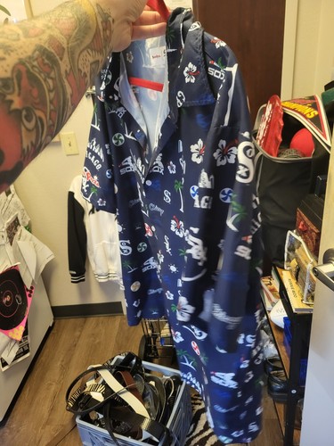 Vestido Vintage Beggars Pizza White Sox XL Unisex Estilo Hawaiano Estadio Botón... - Imagen 8 de 16