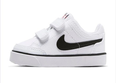 Nike Capri 3 - Size 2C White & Black Toddler Sneakers (579949-106)