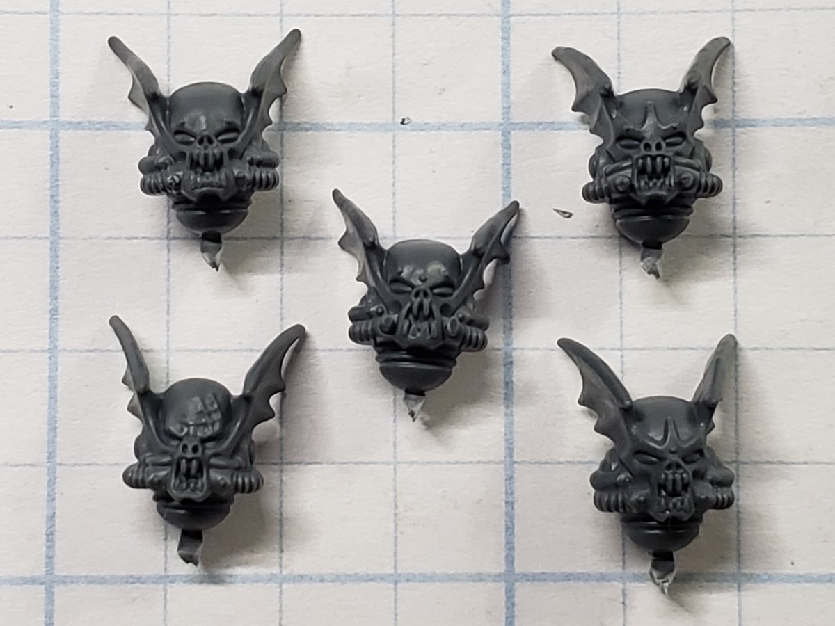 40k Night Lords Bits Nemesis Claws Kill Team Winged Helmet Head x5