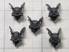 Warhammer 40k Night Lords Bits Nemesis Claws Kill Team Winged Helmet Head x5 B41