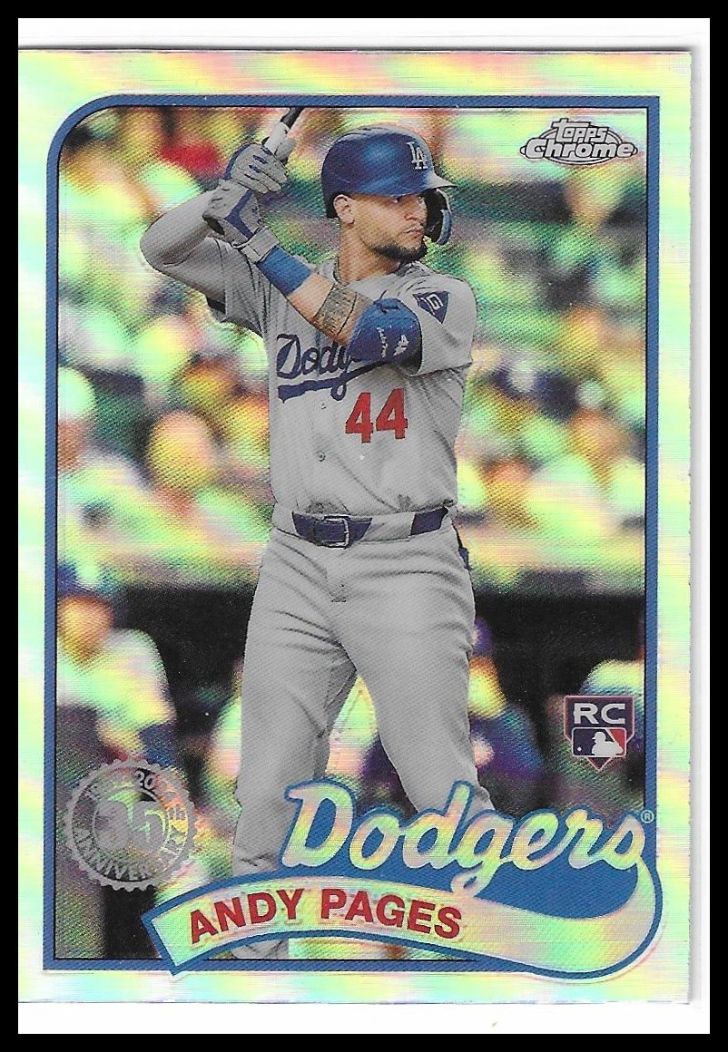 Andy Pages 2024 Topps Chrome Update #89CU-8 1989 Topps 35th Anniversary RC