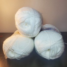Bernat Softee Baby White Yarn - 3 Pack of 140g/5oz - Acrylic - 02000 -199 05