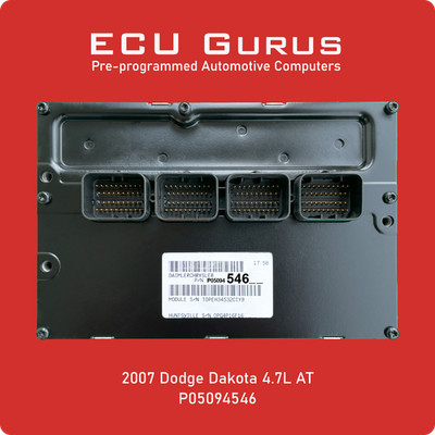 2007 Dodge Dakota 4.7L AT Engine Computer P05094546 ''VIN Programmed'' ECM PCM ECU
