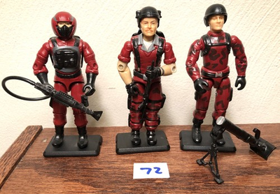#ad GI Joe ARAH Custom Red Camo Figure Set Including Airtight Crankcase Short Fuse $75.00