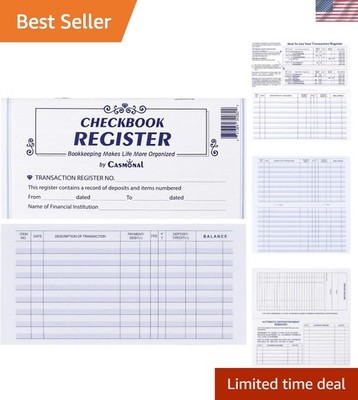 26 Blank Ledger Check Registers with 17-Lines for Personal & Business Use
