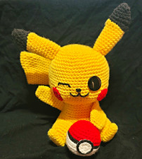 Handmade Crocheted Pikachu Plush w/ Pokeball