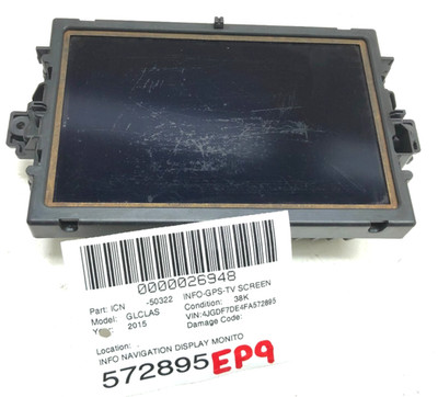 2012-2015 MERCEDES GL-CLASS GL550 DASH NAVIGATION CENTER DISPLAY SCREEN OE #NOTE