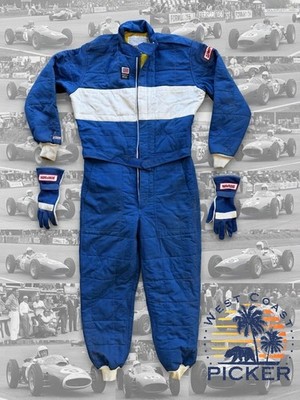 Vintage Simpson Racing Suit Men s & Gloves Size Large 1994