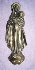 Messing Bronze Figur Statue Maria Madonna Devotionalie 45cm 2,5kg Wand Kunst alt