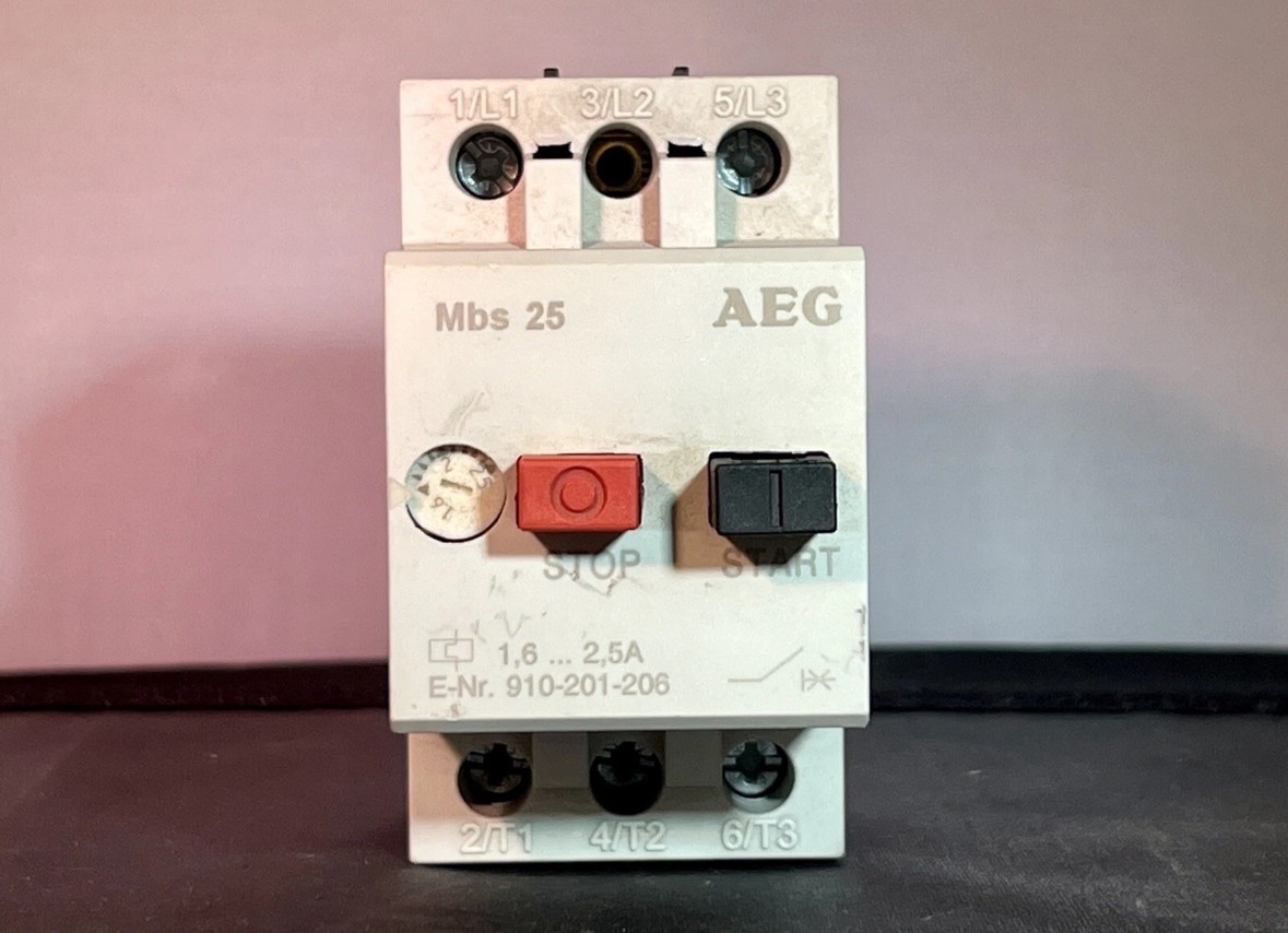 AEG MBS 25 Motor Protection Circuit Breaker 1.6–2.5A Thermal Overload Relay