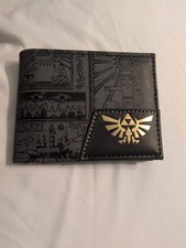 Men's BIFOLD The Legend of Zelda Wallet Blk/ W Gold Logo Design