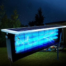 Solar Bug Zapper Outdoor Mosquito Zapper 4500V Waterproof Rechargeable Fly Trap