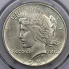1921 High Relief Peace Silver Dollar - PCGS MS 64+ CAC