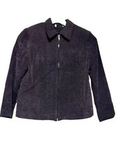 Beautiful Women  s Blazer Size S-M Grays Long Sleeve Zip Pockets