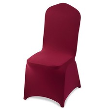 VEVOR 50PCS Burgundy Stretch Spandex Folding Chair Covers for Wedding Party