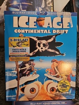 Ice Age: Continental Drift (Blu-ray/DVD, 2012, 2-Disc Set, Includes SLIPCOVER 
