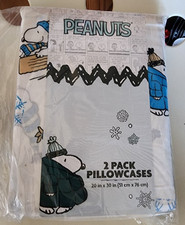 Peanuts Snoopy Puffer Jacket Pillow Cases 2 100 Cotton Brand NEW