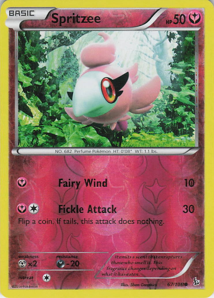 Spritzee Reverse Holo Common XY - Flashfire 67/106 NM