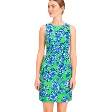 J. Crew NWT $118 Women's Green & Blue Floral Dress, Sleeveless Size 8