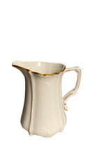 Milchkännchen, Alt Tirschenreuth Baronesse, weiß mit Goldrand