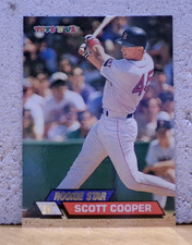 BASEBALL CARD TOYS R US EXCLUSIVE ROOKIE STAR SCOTT COOPER BOSTON RED SOX. rookie card picture