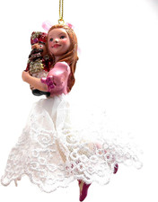 The Nutcracker Suite Clara Girl Holding Nutcracker Christmas Ornament Decoration