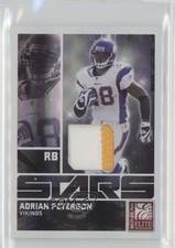 2009 Donruss Elite Stars Black Jerseys Prime 12/50 Adrian Peterson #11